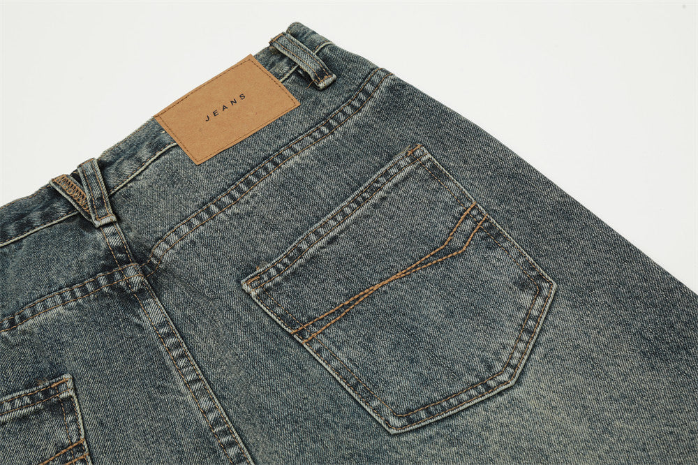 Fashion Personality Cut Straight Jeans For Men