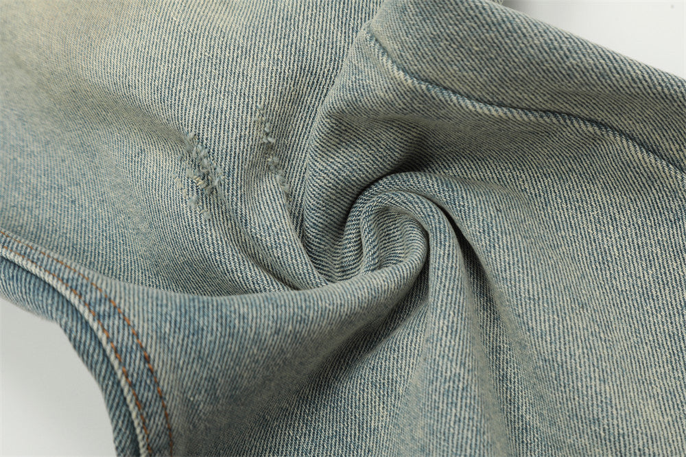 American Water Washed Hole Jeans For Men