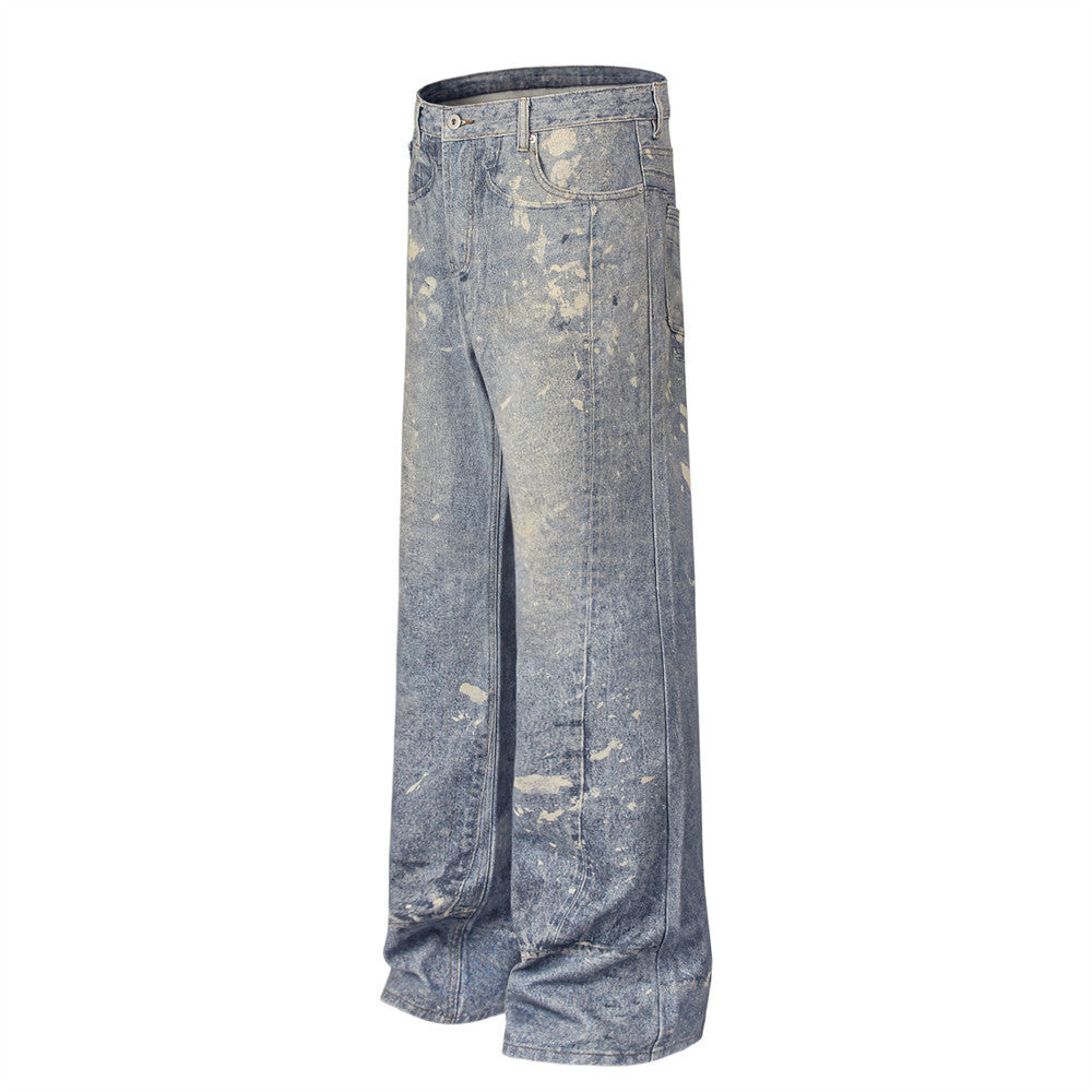 Fashion Personalized Graffiti Loose Jeans Men