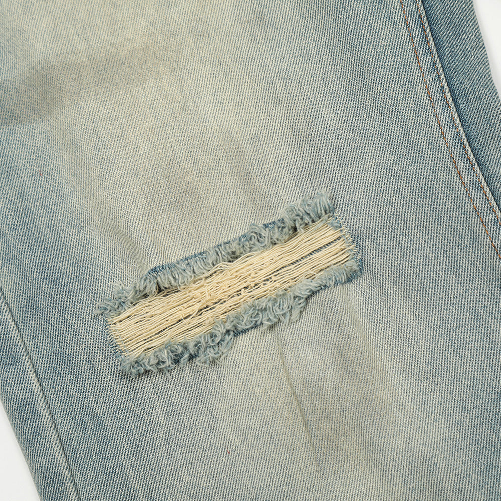 American Water Washed Hole Jeans For Men