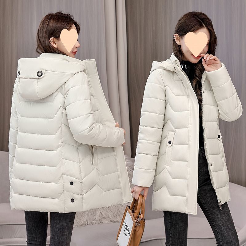 Mid-length Slim Fit Slimming Winter Women's Cotton Clothes