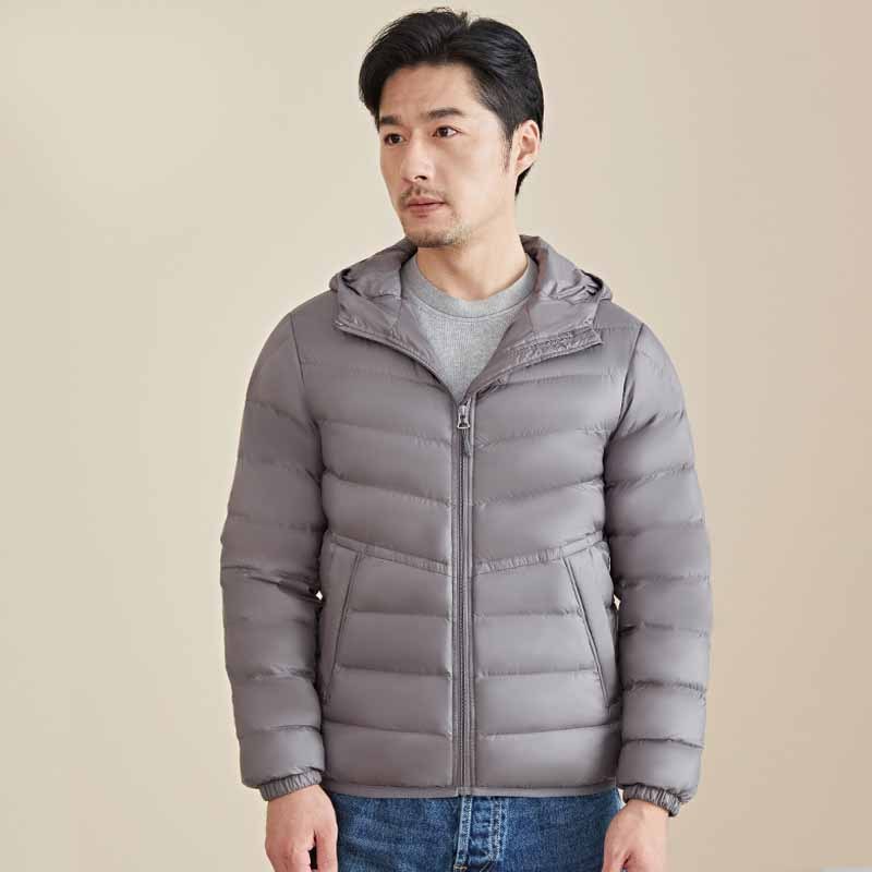 Men's Hooded Lightweight Short Down Jacket