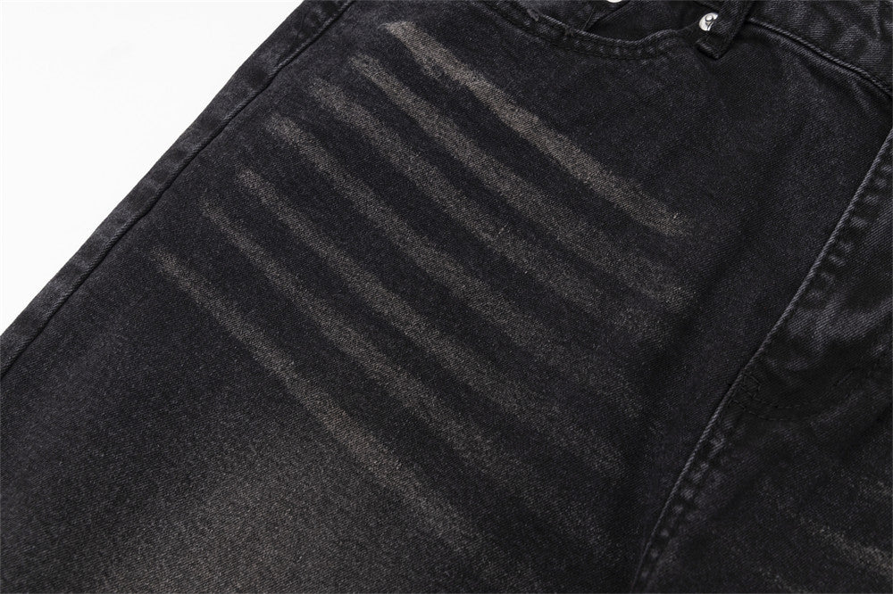 Fashion Washed Loose Wide Leg Jeans Men