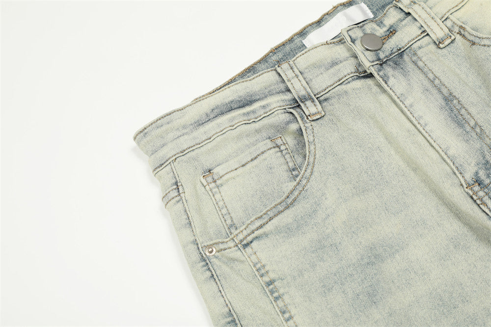 Simple Solid Color Casual Jeans For Men