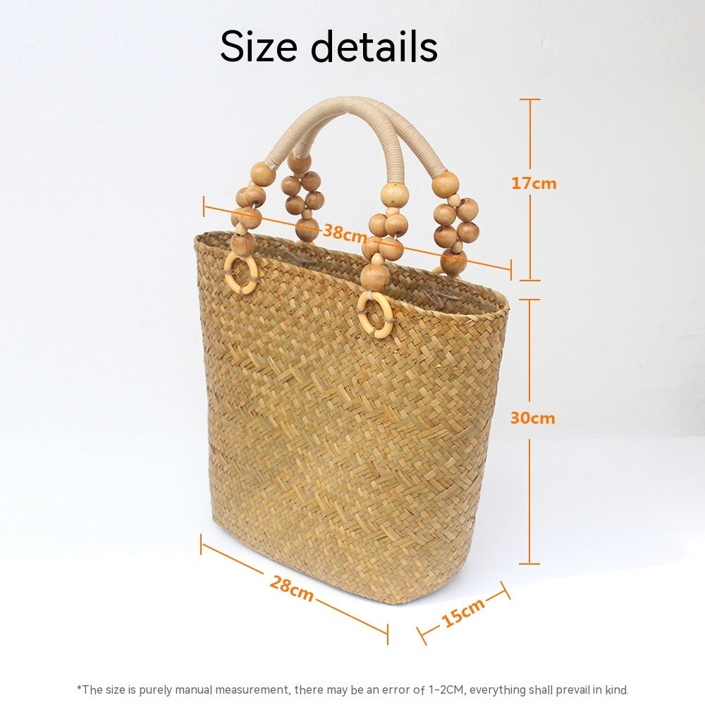Straw Handbag Retro Large Capacity