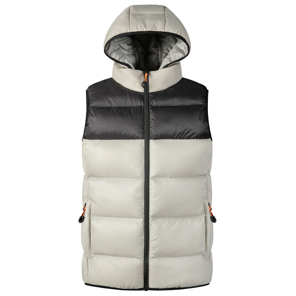 Stitching Multi-color Cotton Jacket Vest Man