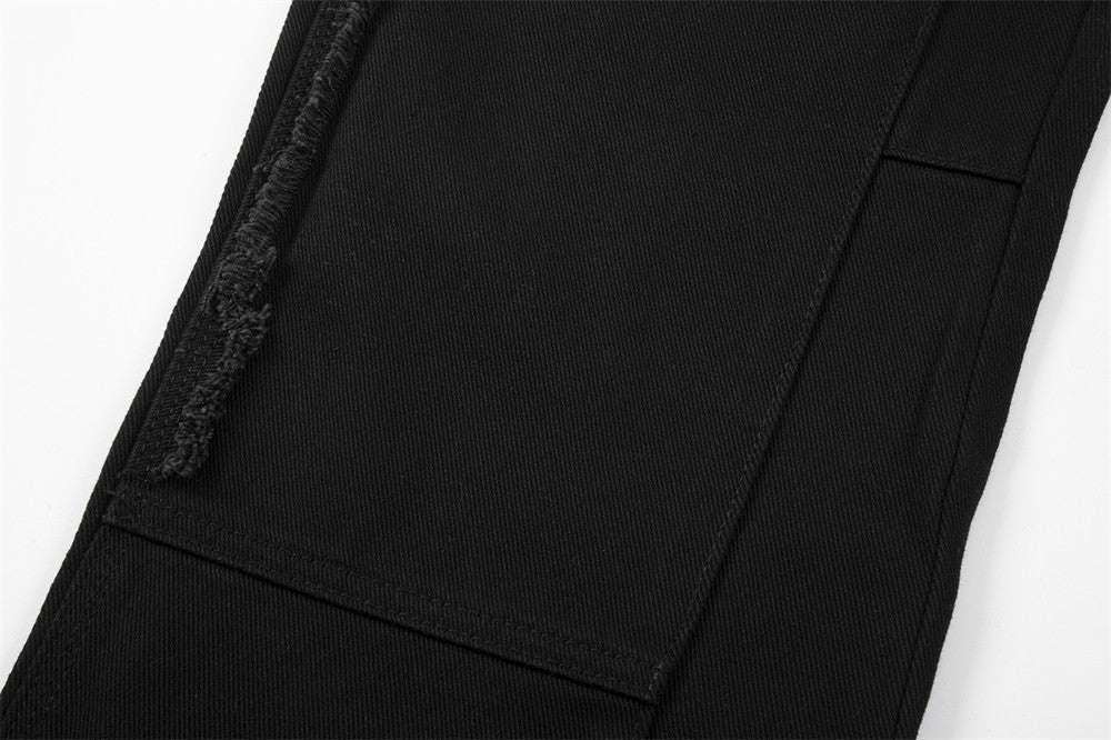 Side Stitching Cat Whisker Jeans For Men
