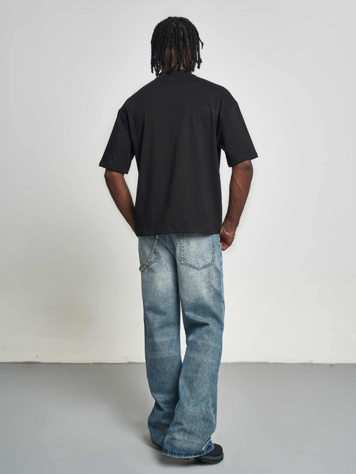 Gradient Washed Slimming And Wide Leg Bootcut Trousers Jeans