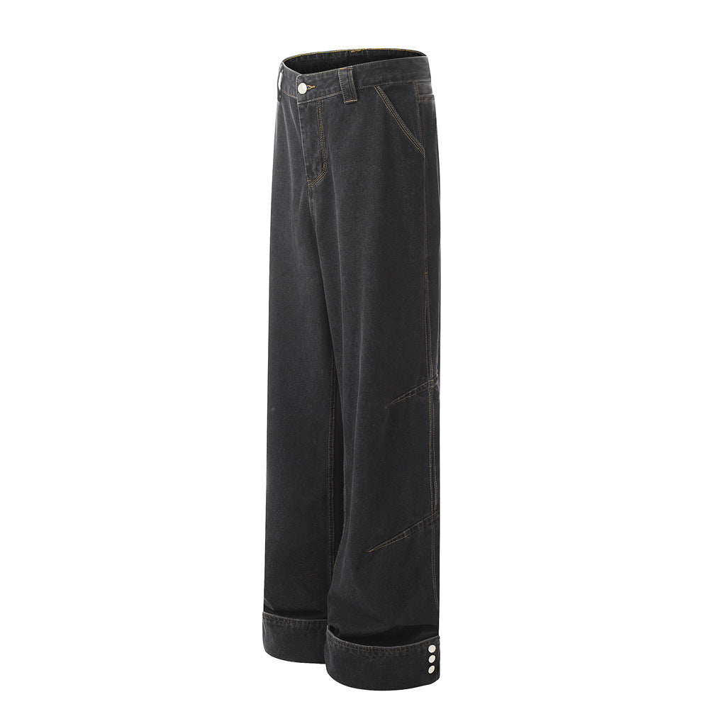 Fashion Loose Cool Wide Leg Jeans Men