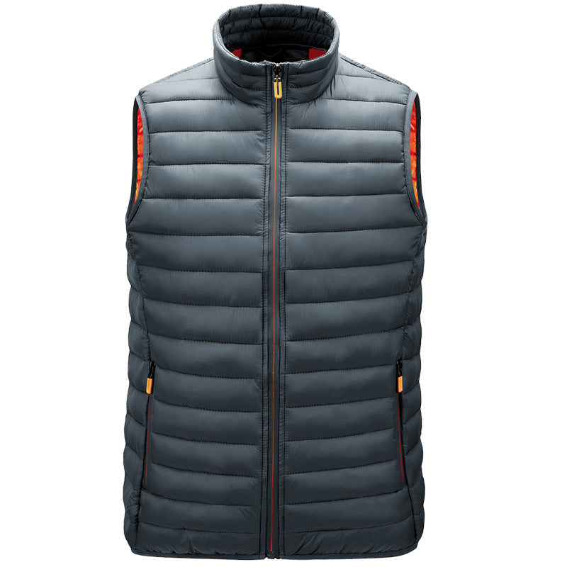 Fashion Men's Autumn Vest Stand-Collar Cotton Jacket