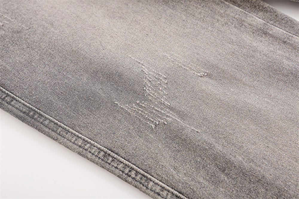 Washed Frayed Hem Straight Jeans For Men
