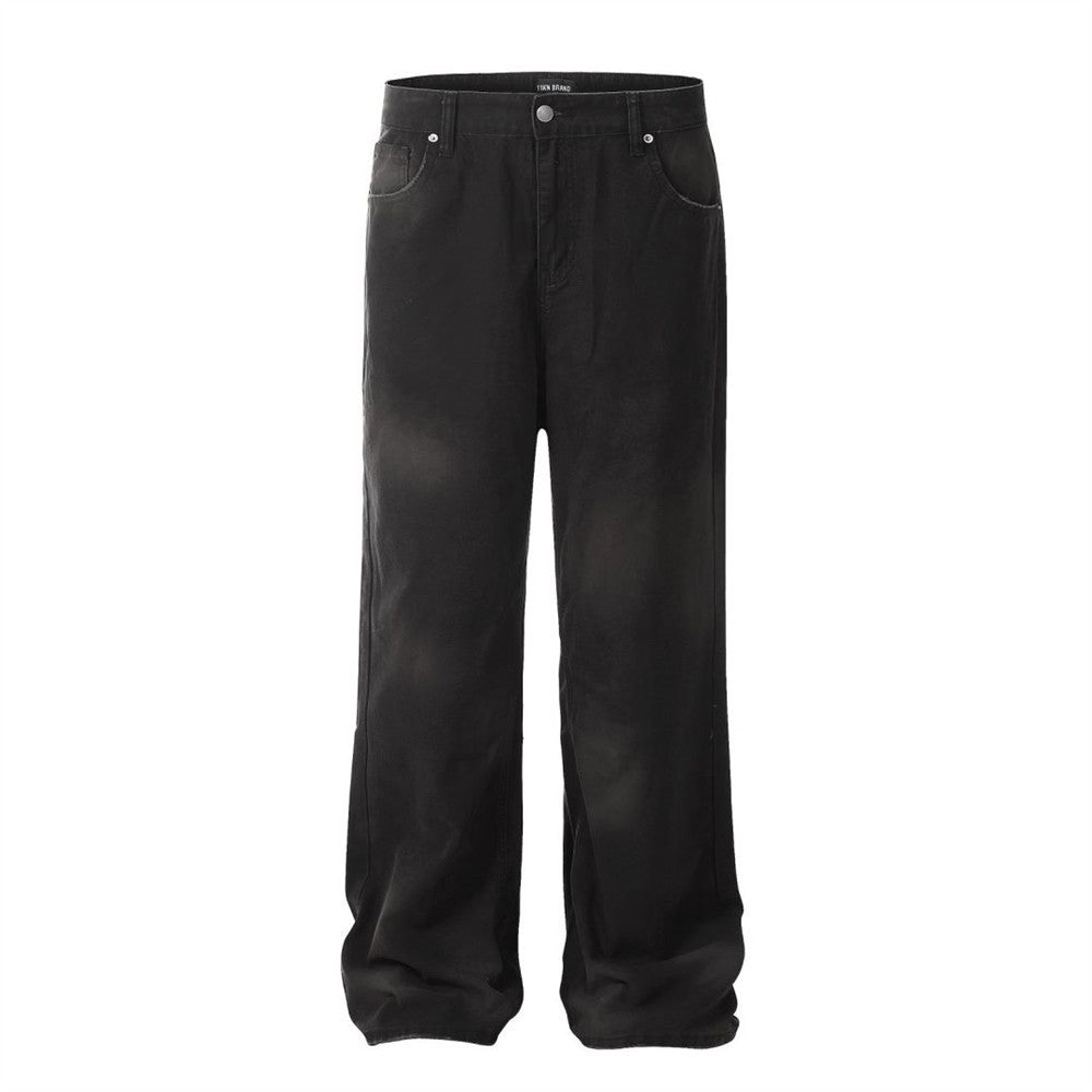 Tie-dyed Washed Dirty Jeans For Men