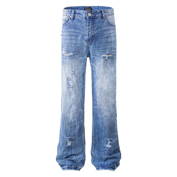 Fashionable American-style Ripped Skinny Jeans For Men