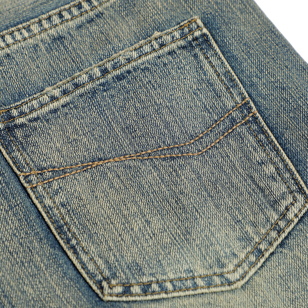 Vintage Wash Slightly Flared Jeans Men