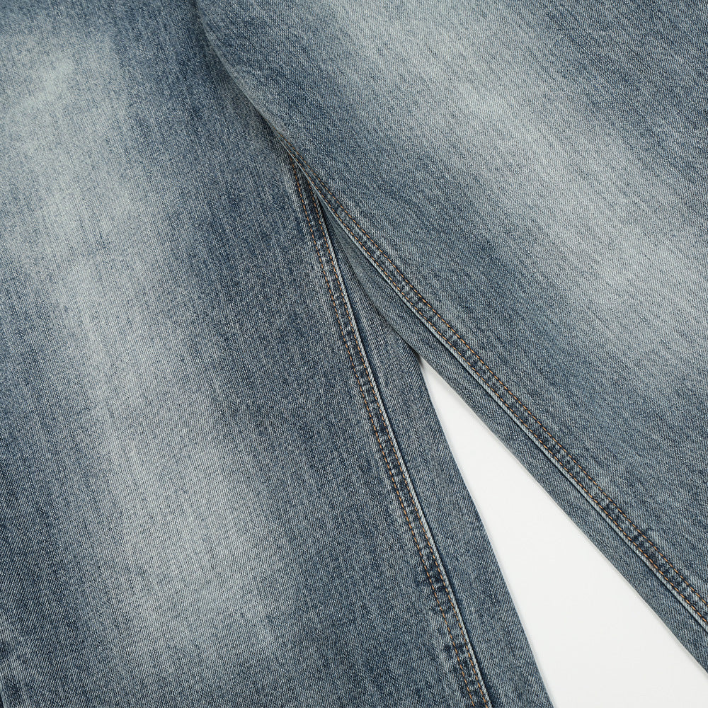 Contrast Color Washed White Jeans For Men