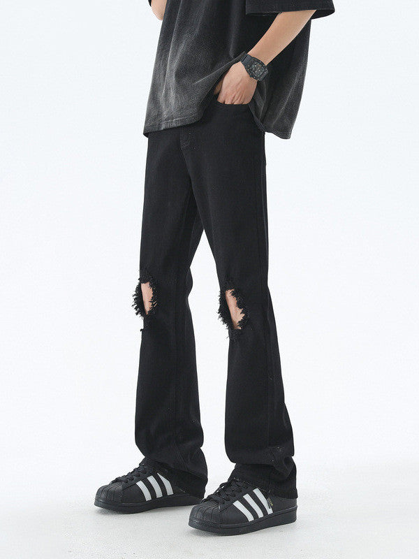 Fashion Retro American Ripped Jeans Men