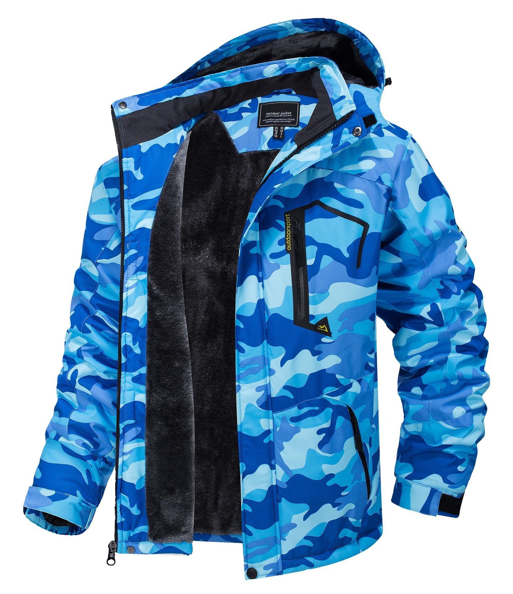 New Autumn And Winter Thickening Thermal And Windproof Waterproof Hooded Men's Jacket