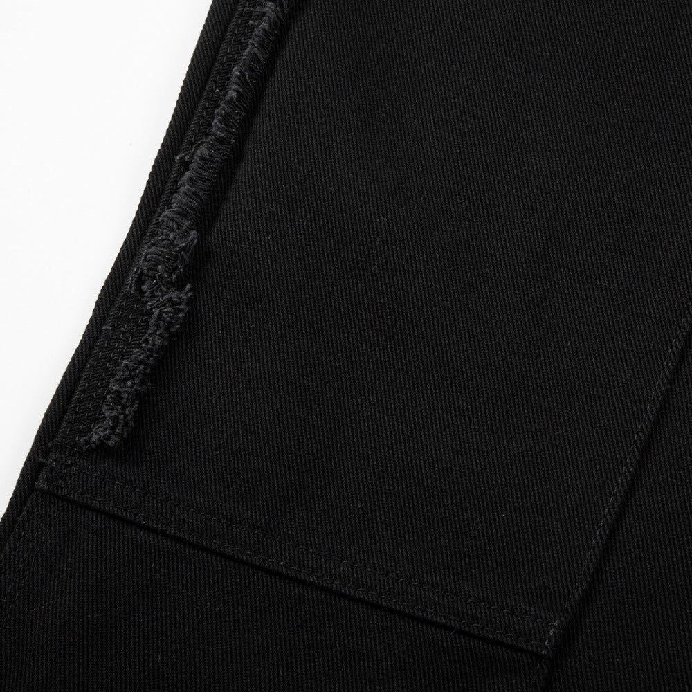 Side Stitching Cat Whisker Jeans For Men