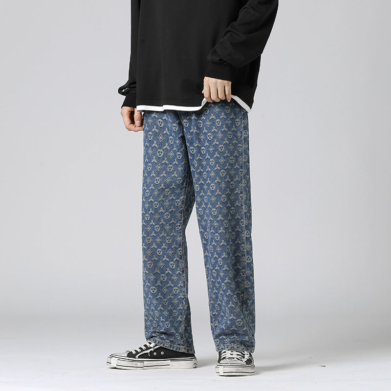 Paisley Casual Pattern Jeans For Men