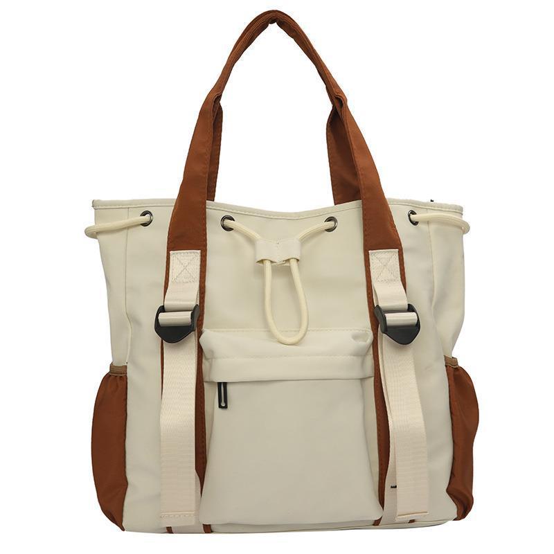 Large Capacity Contrast Color Handbag