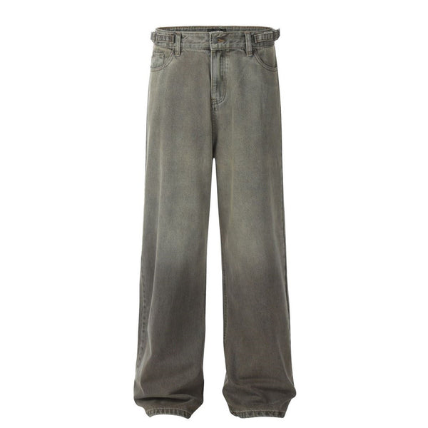 Fashionable Dirty Tie-dye Gradient Jeans For Men