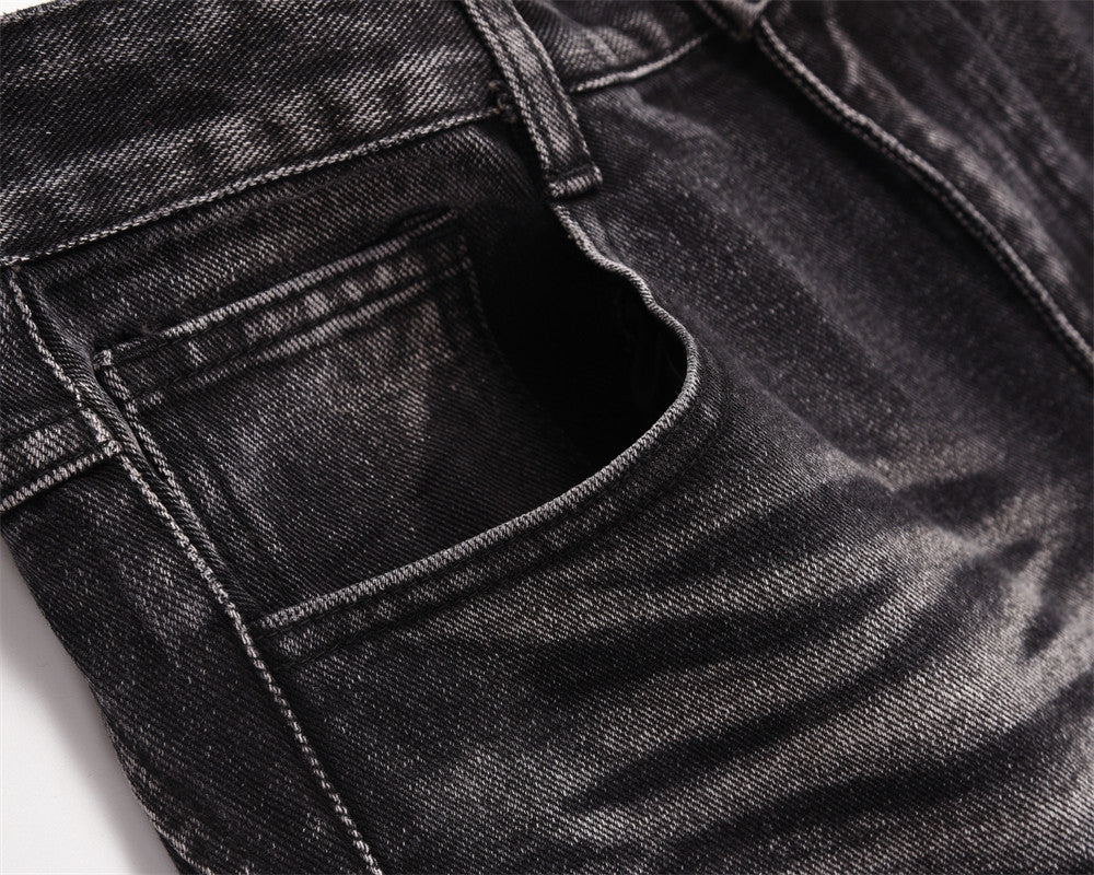Fashion Wash Distressed Straight Jeans For Men