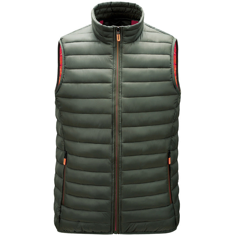 Fashion Men's Autumn Vest Stand-Collar Cotton Jacket