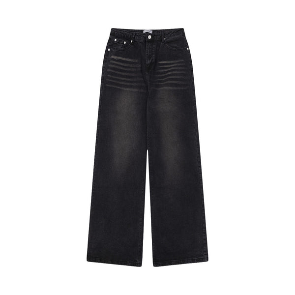Fashion Washed Loose Wide Leg Jeans Men