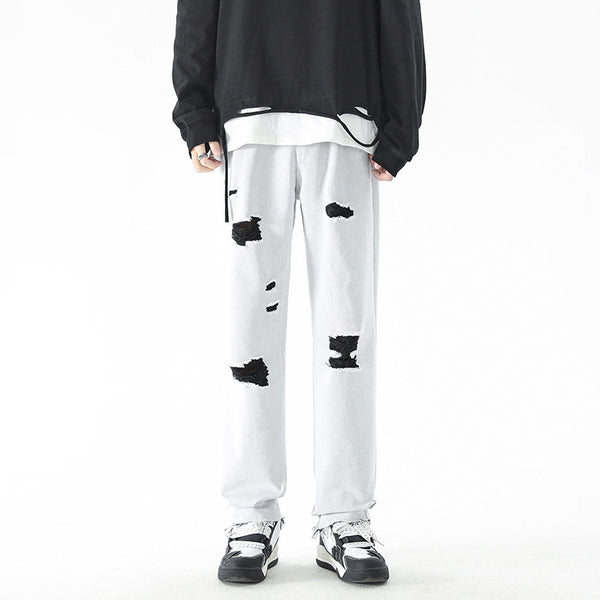 Fashion Personality American White Jeans Men