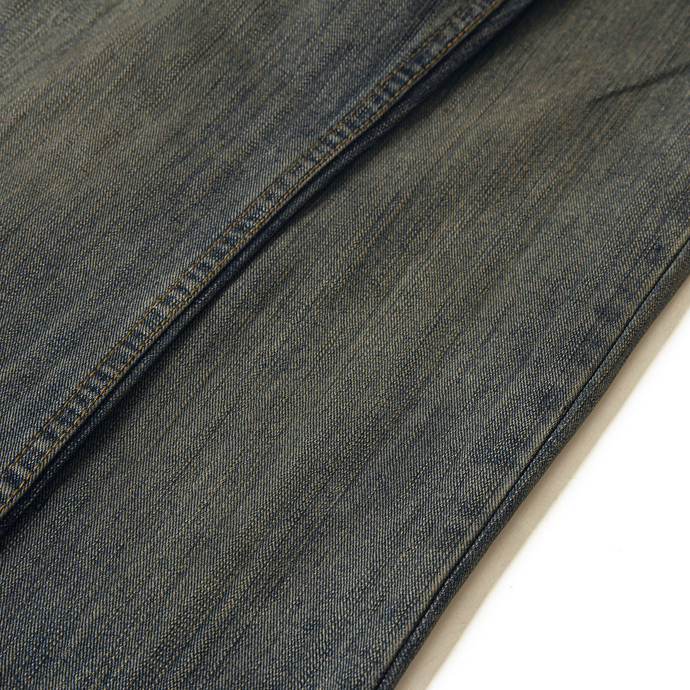 American Retro Drooping Straight Jeans For Men