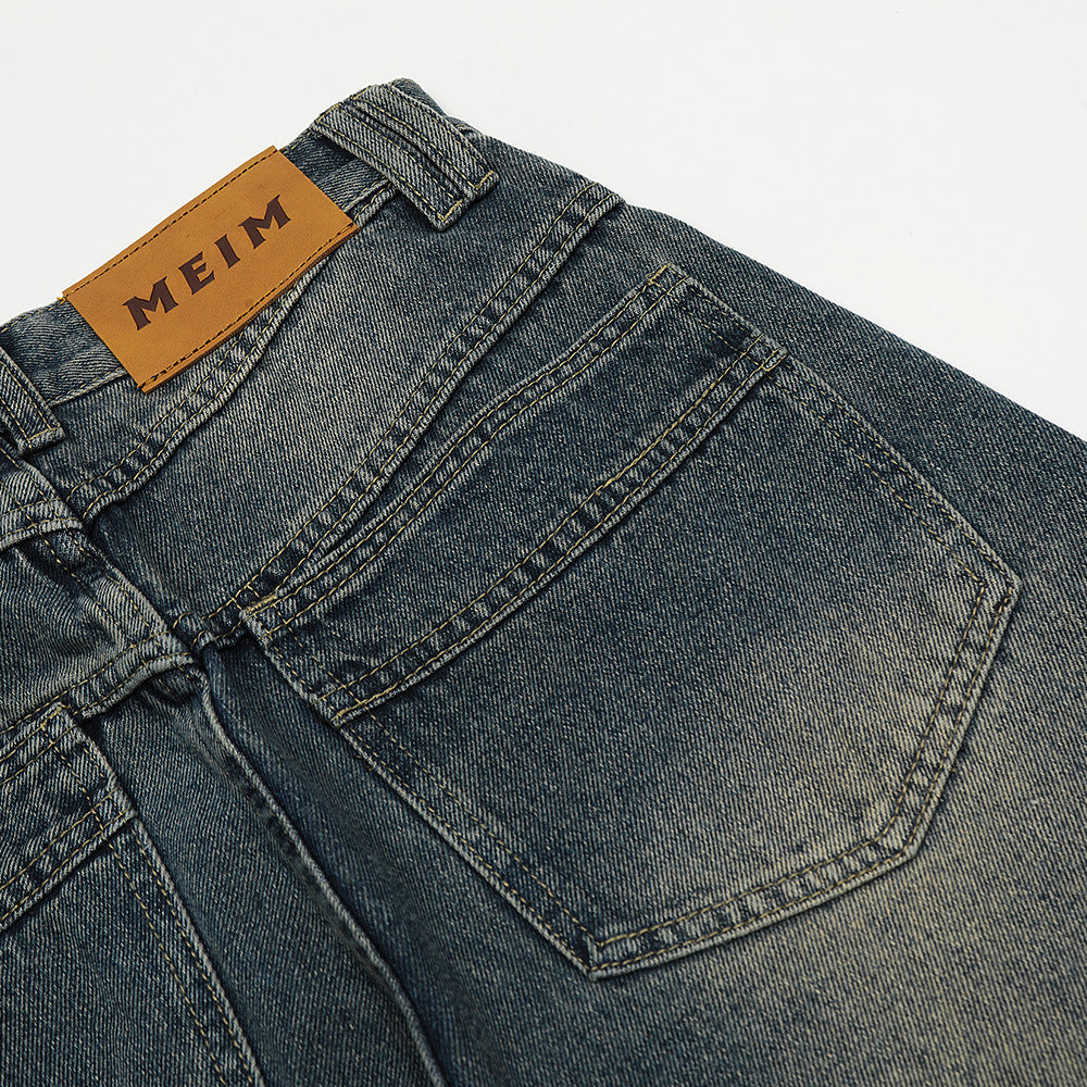 American Style Loose Wide Leg Jeans For Men
