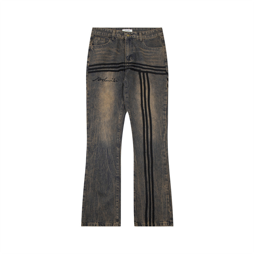 Striped Jeans European And American Style Men