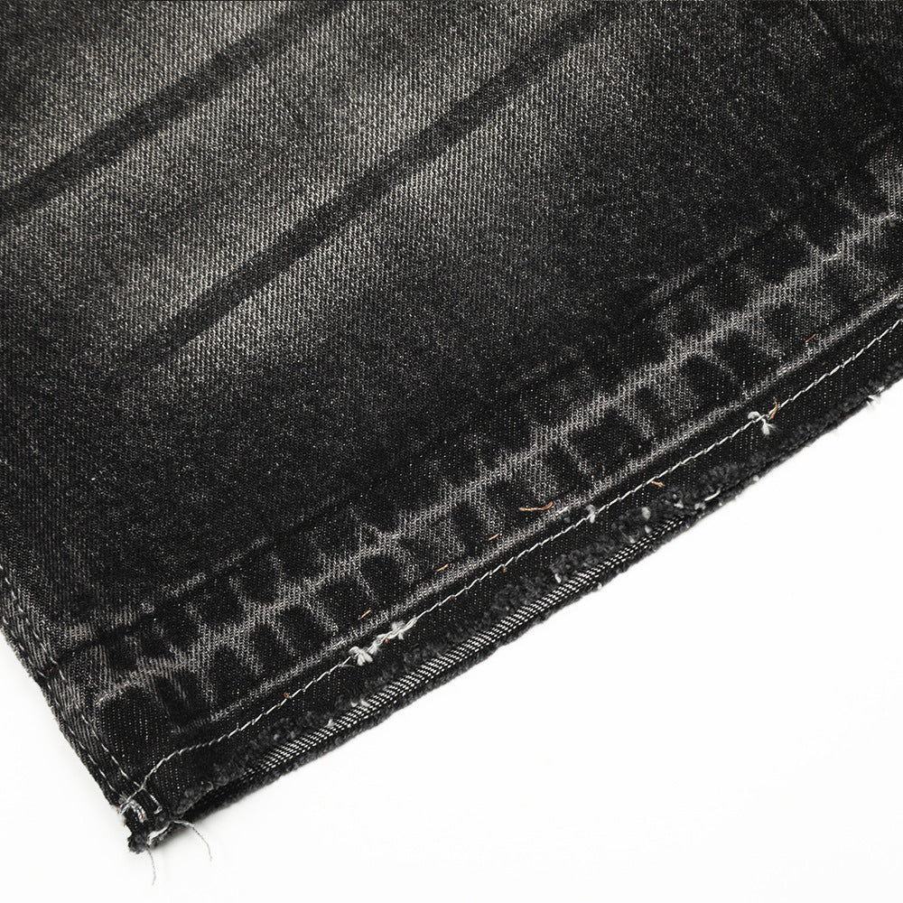 Vintage Washed Cat Beard Indentation Jeans For Men