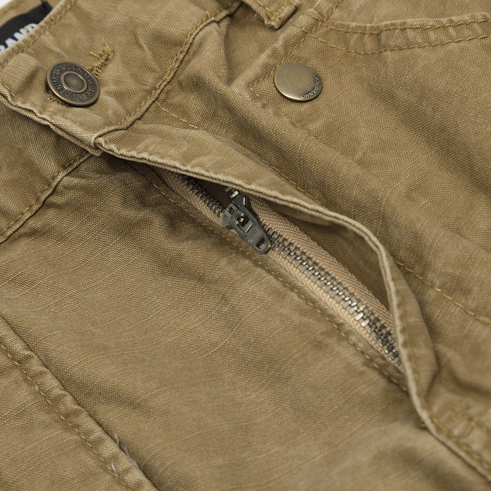 Fashion Punk Wash Water Cargo Jeans Men