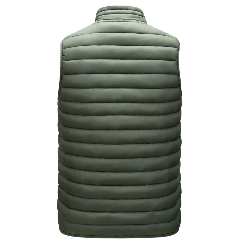 Fashion Men's Autumn Vest Stand-Collar Cotton Jacket