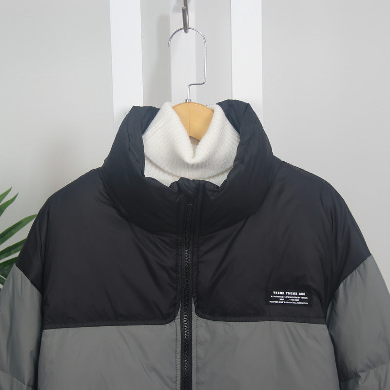 Loose And Fashionable Color Matching Bread Jacket