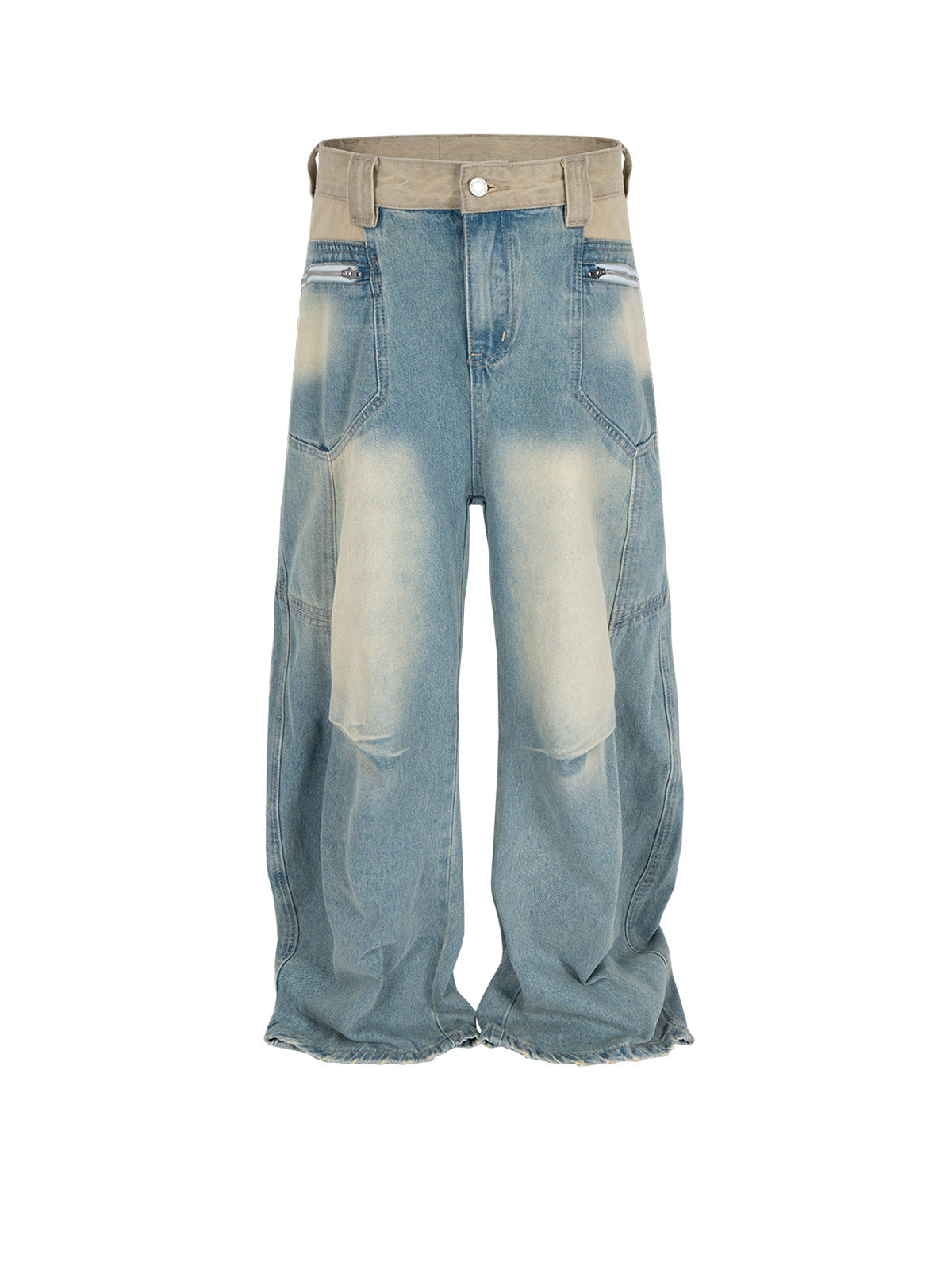Washed Distressed Design Jeans For Men And Women