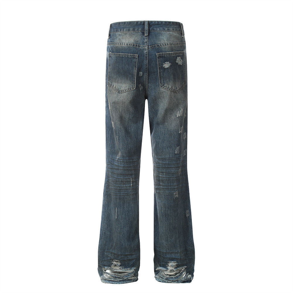 Punk Worn Jeans Trendy Men's Design