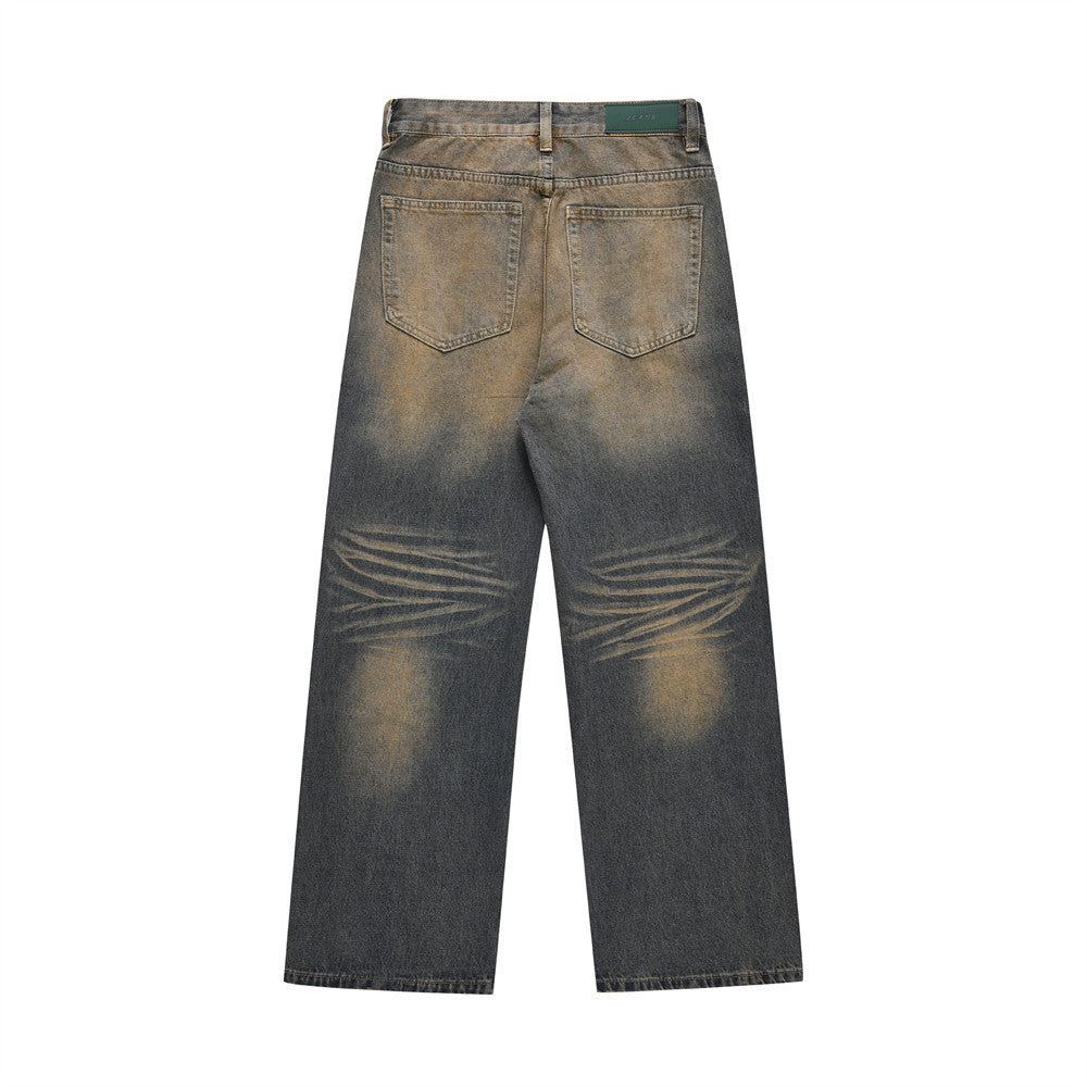 Fashion Wash Wide Leg Jeans For Men