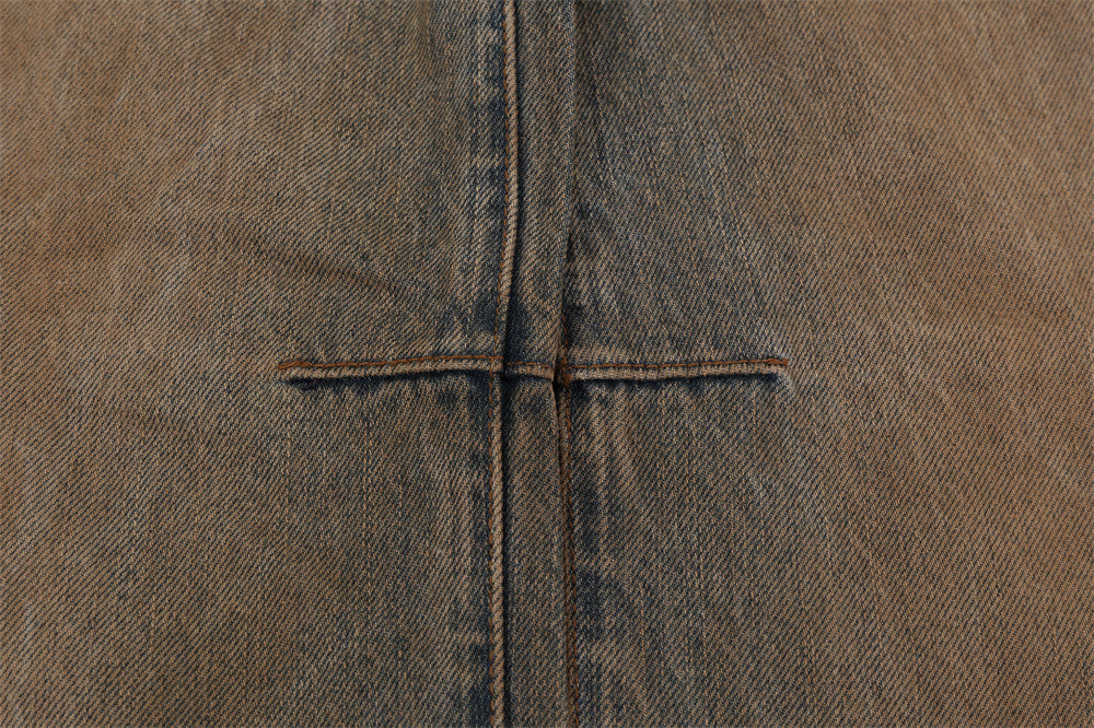 Distressed Dirty Wide-leg Jeans For Men