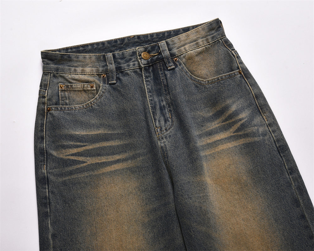 Fashion Wash Wide Leg Jeans For Men