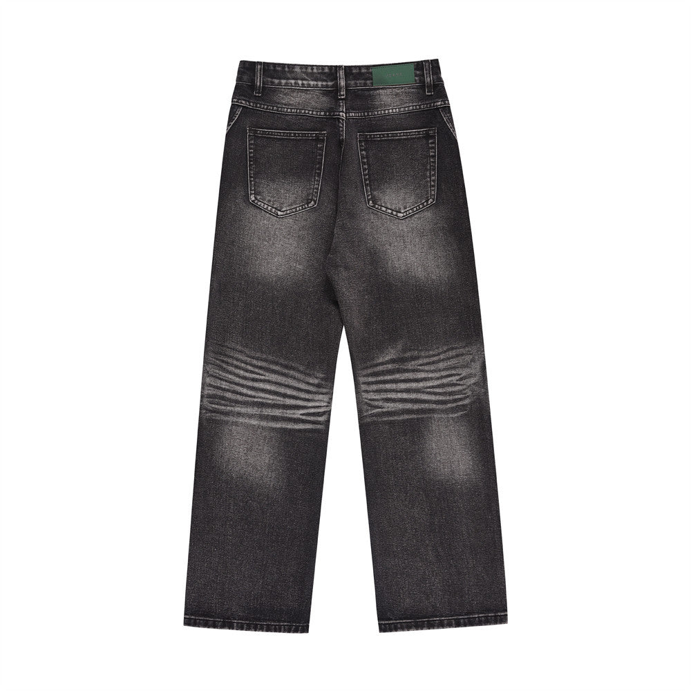 Fashion Wash Distressed Straight Jeans For Men