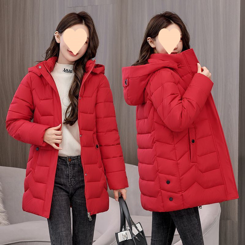 Mid-length Slim Fit Slimming Winter Women's Cotton Clothes