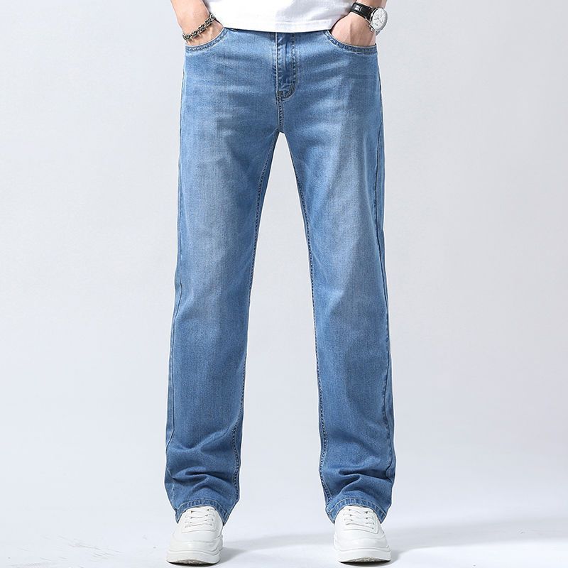 Summer Jeans Men's Loose Straight Wide-leg Pants