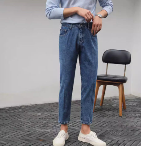 Mr. Lu San's Japanese Harajuku Daily Nine Point Jeans Korean Edition