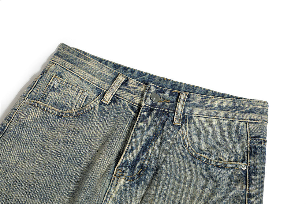 Vintage Wash Slightly Flared Jeans Men