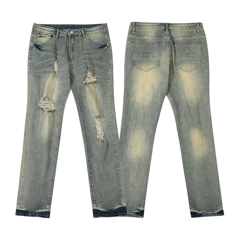 Fashion Ripped Cool Straight Jeans Men