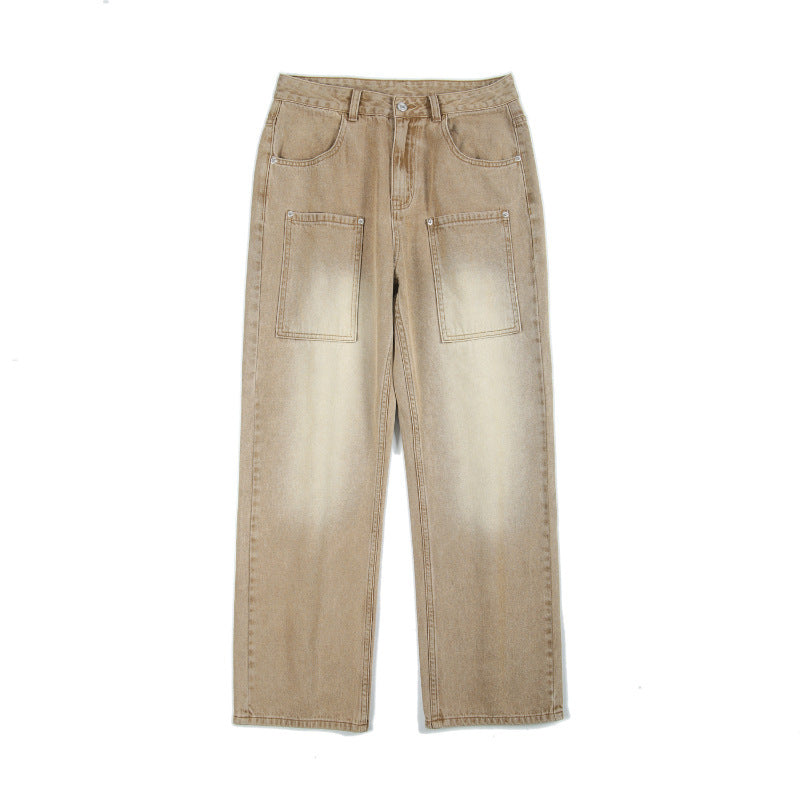 Fashion Personalized Washed Worn Jeans Men