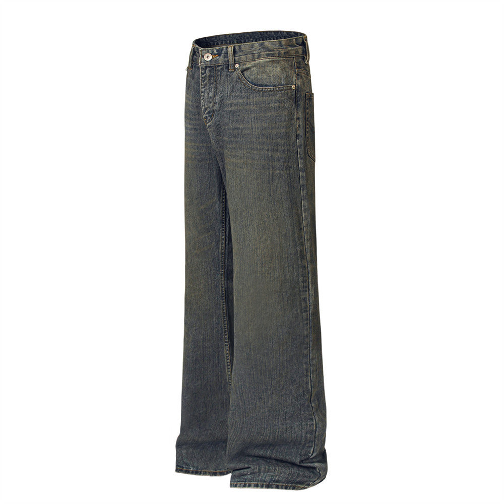 American Retro Drooping Straight Jeans For Men