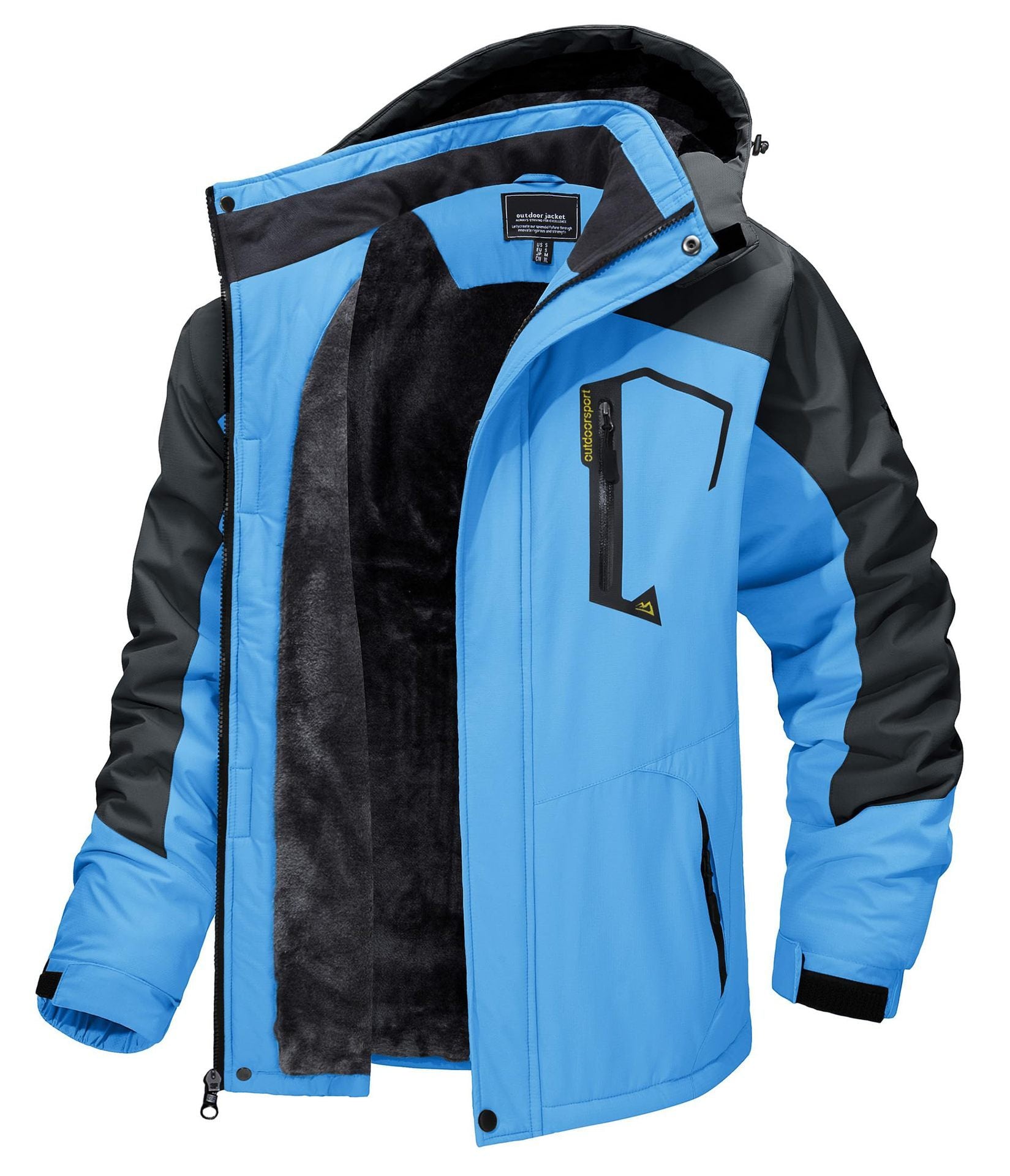 New Autumn And Winter Thickening Thermal And Windproof Waterproof Hooded Men's Jacket